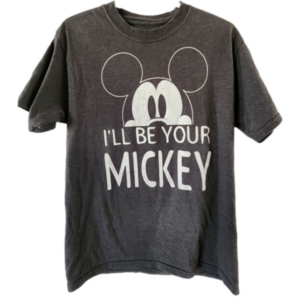 DISNEY Parks Authentic I'll Be Your Mickey Grey T-Shirt Medium